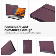For Samsung Galaxy Book 4 Pro 14 Inch Leather Laptop Anti-Fall Protective Case(Black)