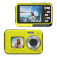 WDC901 3.5m Waterproof 48MP HD Dual Screen Outdoor Sports Digital Camera US Plug(Yellow) - Children Cameras by PMC TechLife | Online Shopping South Africa | PMC TechLife | Buy Now Pay Later Mobicred