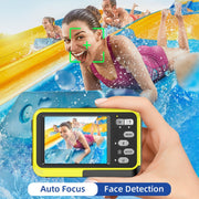 WDC901 3.5m Water-resistant 48MP HD Dual Screen Outdoor Sports Digital Camera EU Plug(Green)