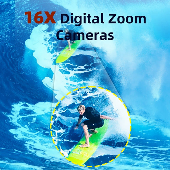 WDC901 3.5m Water-resistant 48MP HD Dual Screen Outdoor Sports Digital Camera US Plug(Black)