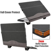 For Samsung Galaxy Book 2 Pro 15.6 inch Leather Laptop Anti-Fall Protective Case With Stand(Black)