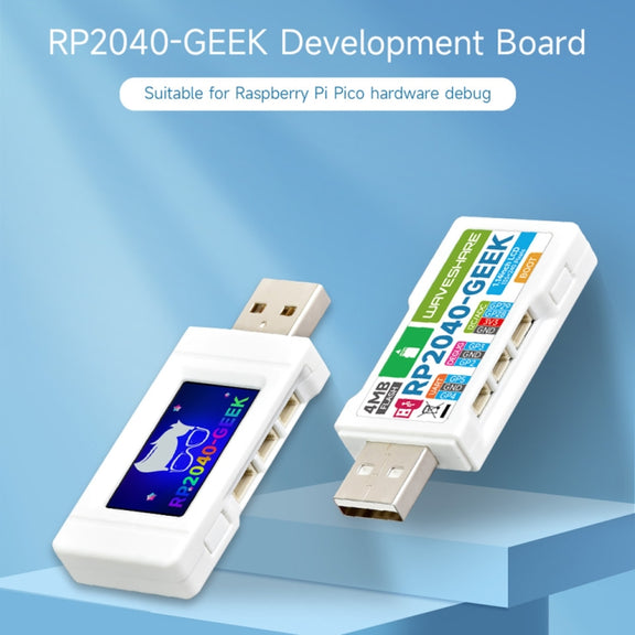Waveshare 25394 RP2040-GEEK Development Board, Based On RP2040 Microcontroller, With 1.14inch 65K Color LCD