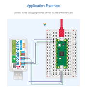 Waveshare 25394 RP2040-GEEK Development Board, Based On RP2040 Microcontroller, With 1.14inch 65K Color LCD
