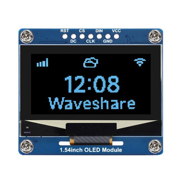 Waveshare 1.54 Inch OLED Display Module, 128��64 Resolution, SPI / I2C Communication(Blue)