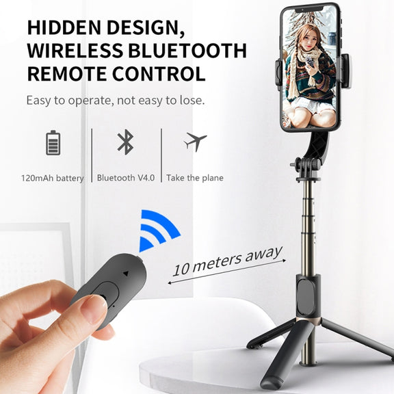 CYKE Q08 Anti-Shake Gimbal Bluetooth Selfie Stick Handheld Phone Live Tripod(No light Version)