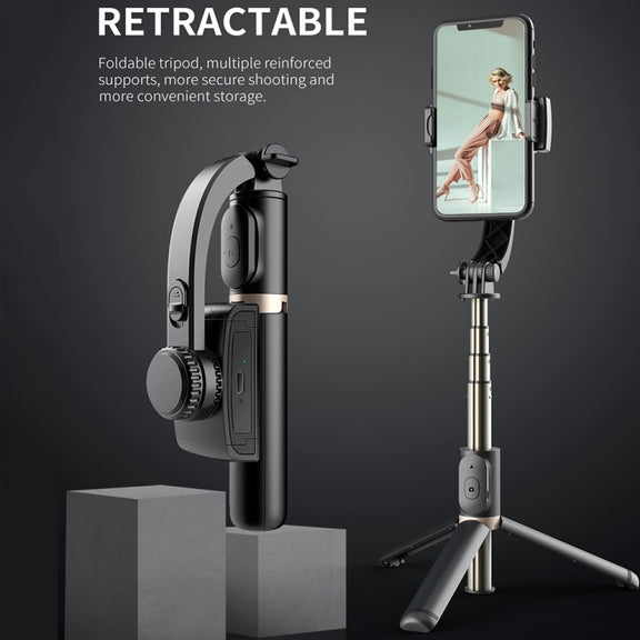CYKE Q08 Anti-Shake Gimbal Bluetooth Selfie Stick Handheld Phone Live Tripod(No light Version)