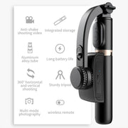 CYKE Q08 Anti-Shake Gimbal Bluetooth Selfie Stick Handheld Phone Live Tripod(No light Version)
