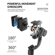 CYKE Q08 Anti-Shake Gimbal Bluetooth Selfie Stick Handheld Phone Live Tripod(No light Version)