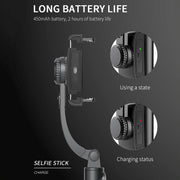 CYKE Q08 Anti-Shake Gimbal Bluetooth Selfie Stick Handheld Phone Live Tripod(No light Version)