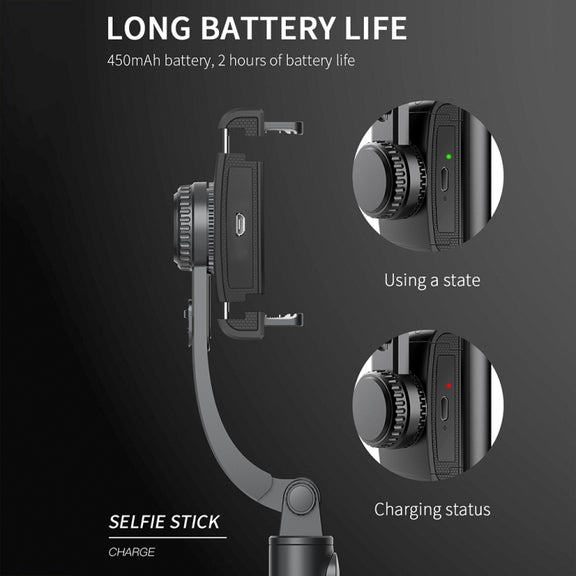 CYKE Q08 Anti-Shake Gimbal Bluetooth Selfie Stick Handheld Phone Live Tripod(No light Version)