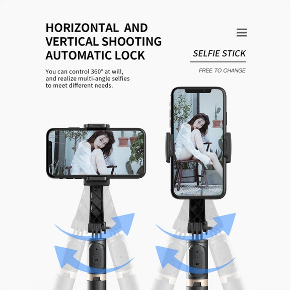 CYKE Q08 Anti-Shake Gimbal Bluetooth Selfie Stick Handheld Phone Live Tripod(No light Version)