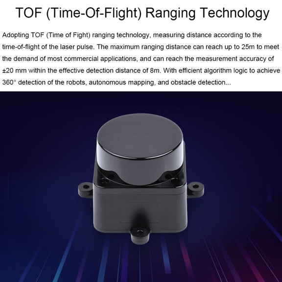 Waveshare 24782 DTOF Laser Lidar Sensor STL27L, 360 Degree Omni-Directional Lidar, UART Bus
