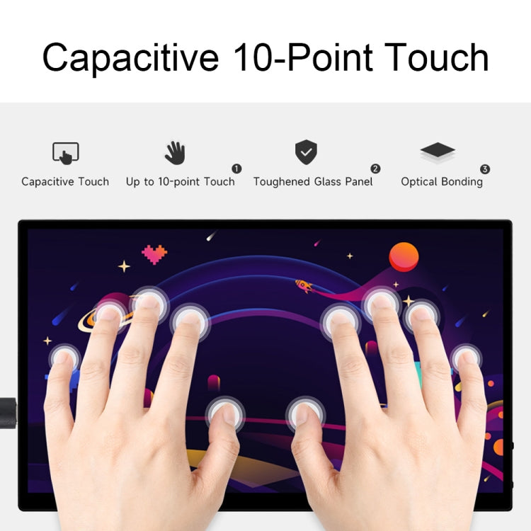 Waveshare 13.3 Inch 2K 2560×1440 HDMI/Type-C Display Interface AMOLED Touch Display(UK Plug)