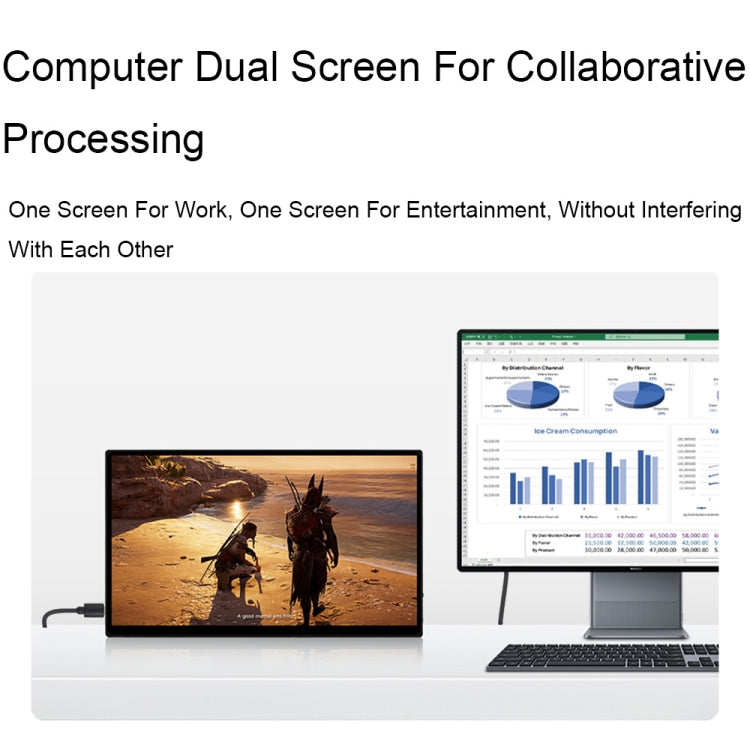 Waveshare 13.3 Inch 2K 2560×1440 HDMI/Type-C Display Interface AMOLED Touch Display(US Plug)