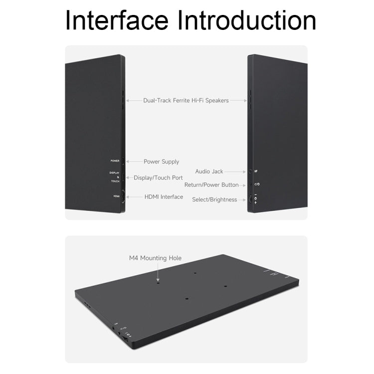 Waveshare 13.3 Inch 2K 2560×1440 HDMI/Type-C Display Interface AMOLED Touch Display(UK Plug)