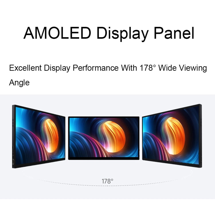 Waveshare 13.3 Inch 2K 2560×1440 HDMI/Type-C Display Interface AMOLED Touch Display(US Plug)
