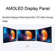 Waveshare 13.3 Inch 2K 2560×1440 HDMI/Type-C Display Interface AMOLED Touch Display(EU Plug)
