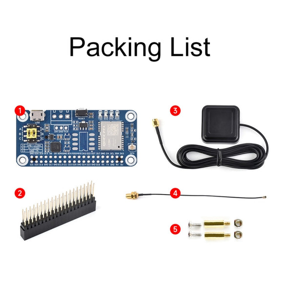 Waveshare For Raspberry Pi LC29H Series Dual-Band L1+L5 Positioning GPS Module, Spec: (BS) GPS/RTK HAT