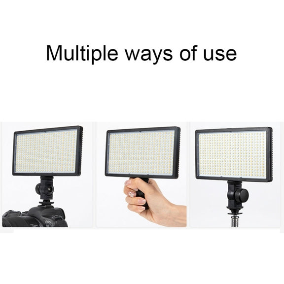 1008 LEDs Stepless Adjustment Live Fill Light Reversible Photography Soft Light, EU Plug(14 inch)