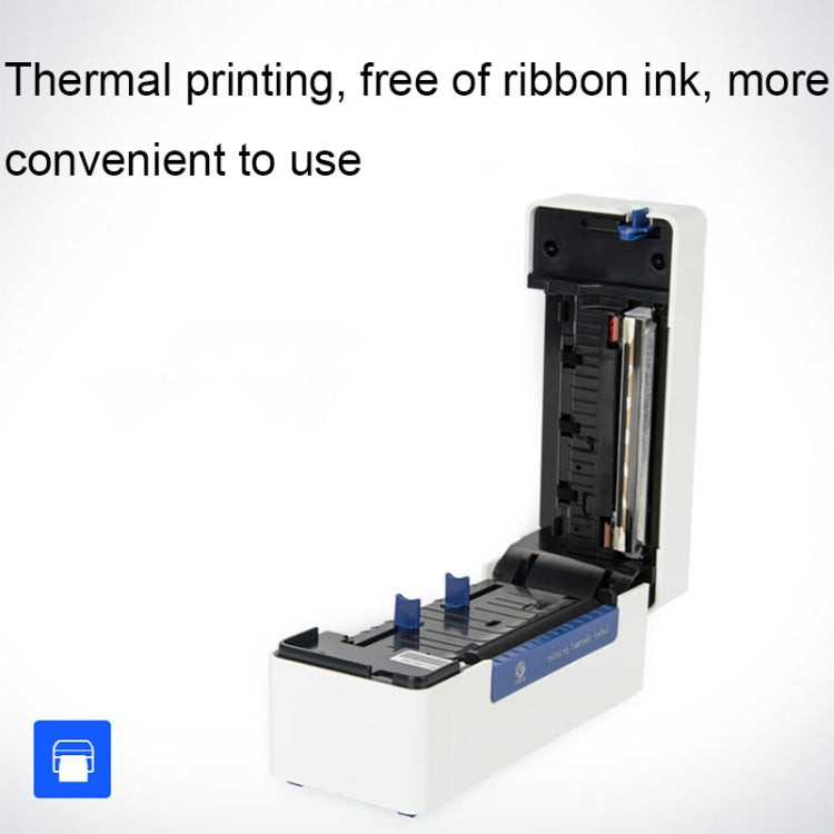 QIRUI 104mm Express Order Printer Thermal Self-adhesive Label Printer, Style:QR-488(EU Plug)
