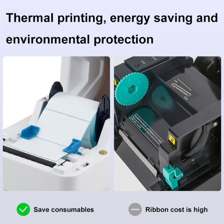 Xprinter XP-320B 80mm Thermal Barcode Supermarket Cashier Label Printer, Spec: USB+Bluetooth(UK Plug)