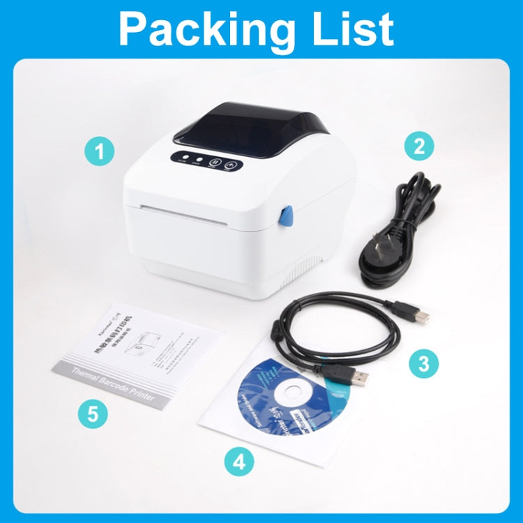 Xprinter XP-320B 80mm Thermal Barcode Supermarket Cashier Label Printer, Spec: USB(UK Plug)