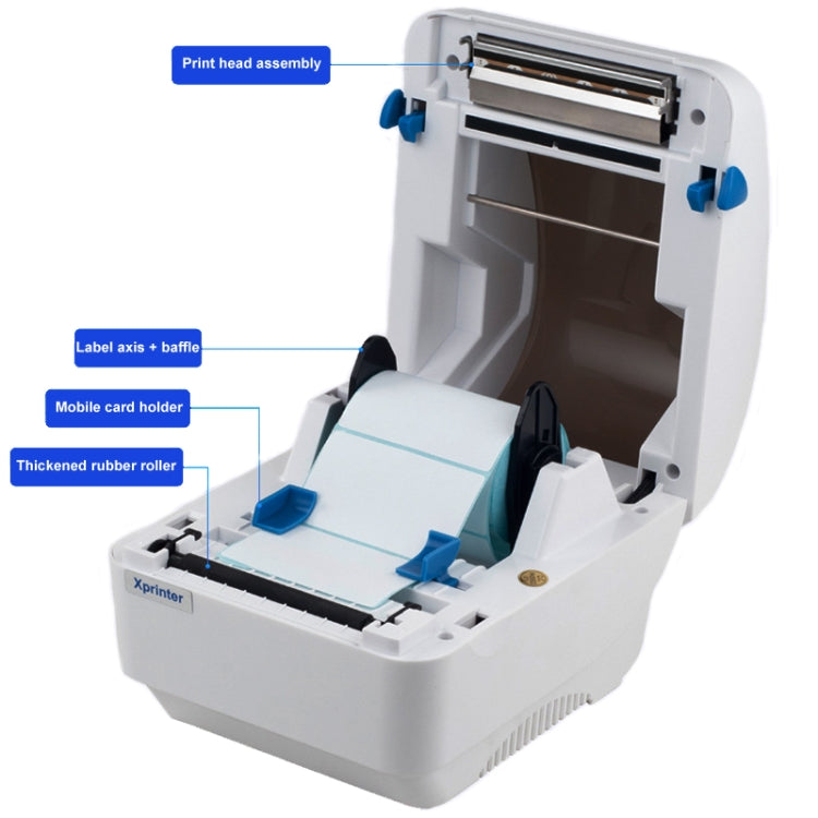 Xprinter XP-320B 80mm Thermal Barcode Supermarket Cashier Label Printer, Spec: USB+Bluetooth(UK Plug)