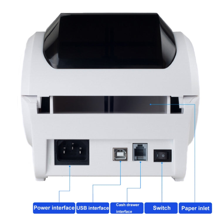 Xprinter XP-320B 80mm Thermal Barcode Supermarket Cashier Label Printer, Spec: USB+Bluetooth(EU Plug)