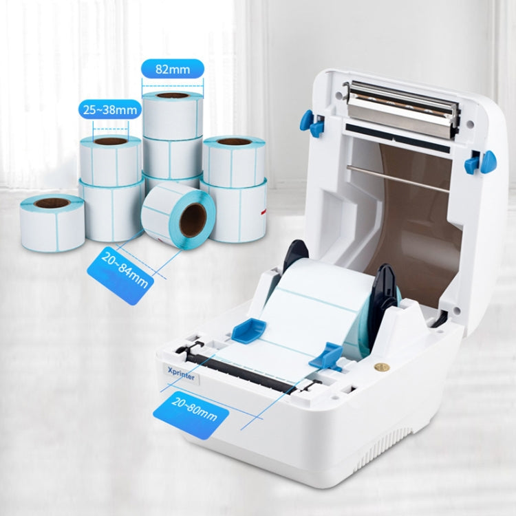 Xprinter XP-320B 80mm Thermal Barcode Supermarket Cashier Label Printer, Spec: USB+Bluetooth(UK Plug)
