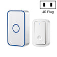 CACAZI A19 1 For 1 Wireless Music Doorbell without Battery, Plug:US Plug(White) - Wireless Doorbell by CACAZI | Online Shopping South Africa | PMC TechLife | Buy Now Pay Later Mobicred