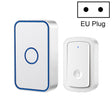 CACAZI A19 1 For 1 Wireless Music Doorbell without Battery, Plug:EU Plug(White) - Wireless Doorbell by CACAZI | Online Shopping South Africa | PMC TechLife | Buy Now Pay Later Mobicred
