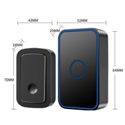 CACAZI A19 1 For 1 Wireless Music Doorbell without Battery, Plug:EU Plug(White)