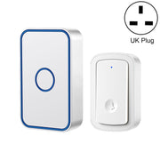 CACAZI A19 1 For 1 Wireless Music Doorbell without Battery, Plug:UK Plug(White)