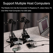 Waveshare High-Torque Serial Bus Servo, Desktop Robotic Arm Kit, Based On ESP32, 5-DOF, Plug:EU Plug