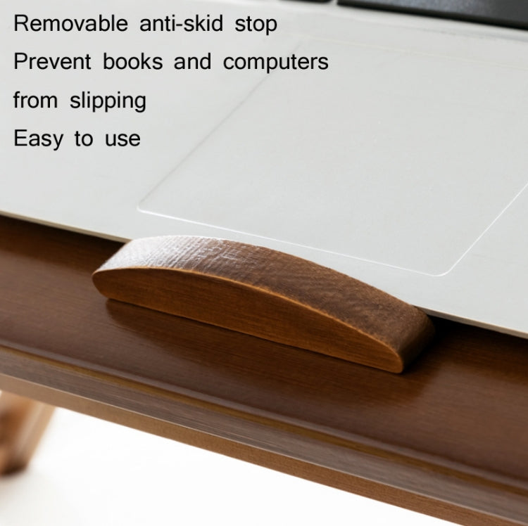 741ZDDNZ Bed Use Folding Height Adjustable Laptop Desk Dormitory Study Desk, Specification: Classic Tea Color 88cm Thick Bamboo