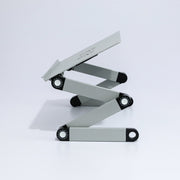 T8 Aluminum Alloy Folding & Lifting Laptop Desk Office Desk Heightening Bracket with Mouse Board (Silver)