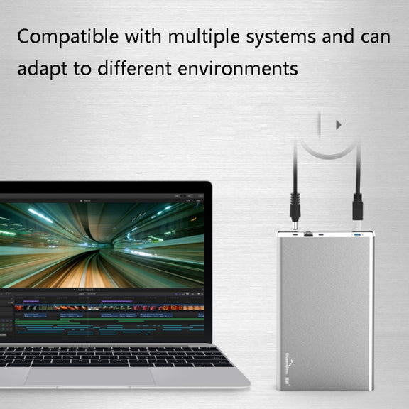 Blueendless U35Q 3.5 Inch Full Metal Mobile Hard Disk Box Type-C/Usb3.0 SATA Serial Desktop PC External Hard Disk Box US Plug (USB 3.0)
