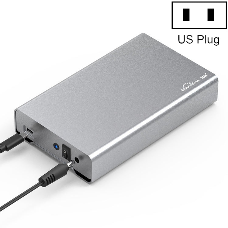 Blueendless U35Q 3.5 Inch Full Metal Mobile Hard Disk Box Type-C/Usb3.0 SATA Serial Desktop PC External Hard Disk Box US Plug (TYPE-C)