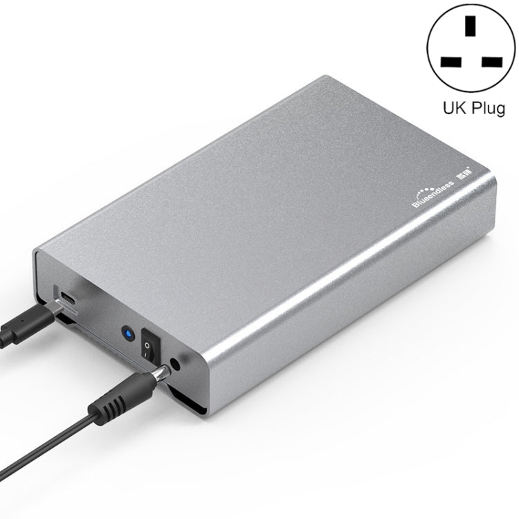 Blueendless U35Q 3.5 Inch Full Metal Mobile Hard Disk Box Type-C/Usb3.0 SATA Serial Desktop PC External Hard Disk Box UK Plug (TYPE-C)