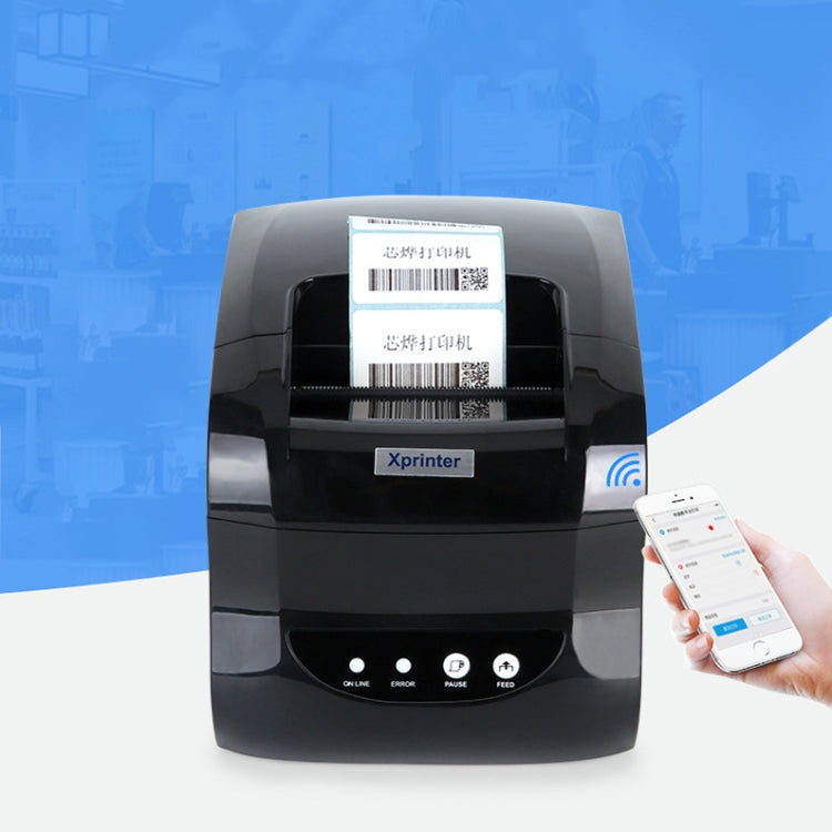 Xprinter XP-365B 80mm Thermal Label Printer Clothing Tag Supermarket Barcode Printer, Plug: AU Plug(Bluetooth Version)