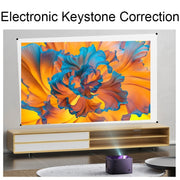 K1 1080P HD Motorized Focus Projector Home 5G Dual-Band WiFi Wireless Projector(US Plug)
