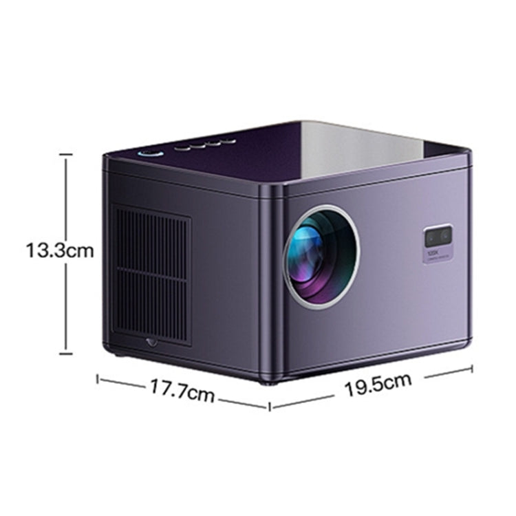 K1 1080P HD Motorized Focus Projector Home 5G Dual-Band WiFi Wireless Projector(EU Plug)