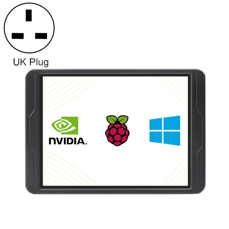 Waveshare 8 Inch 2K IPS 1536��2048 Optical Bonding Toughened Glass Panel Touch Display, Plug:UK Plug