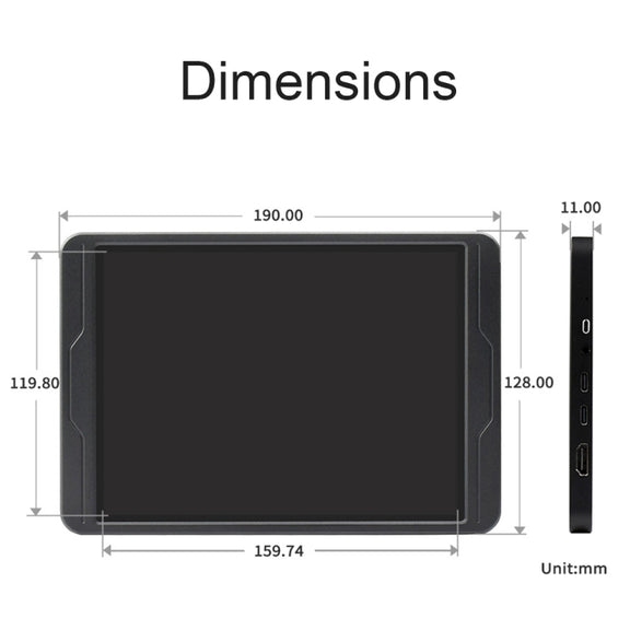 Waveshare 8 Inch 2K IPS 1536��2048 Optical Bonding Toughened Glass Panel Touch Display, Plug:UK Plug