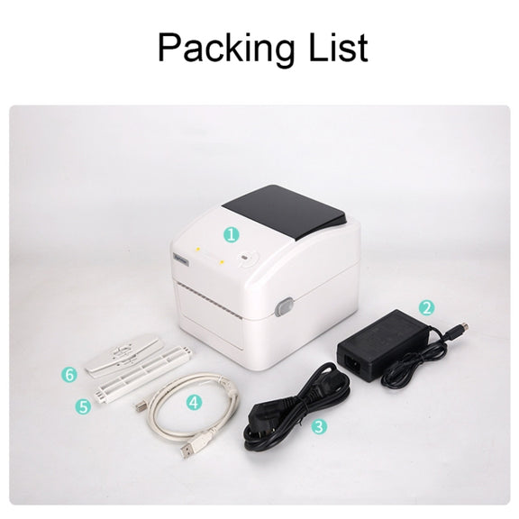 Xprinter XP-420B 108mm Express Order Printer Thermal Label Printer, Style:USB+WIFI(AU Plug)