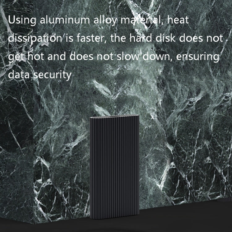 Blueendless M3T MSATA Mobile Hard Disk Box TYPE-C Transfer USB3.1 Notebook Solid Hard Disk Box(Black)