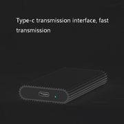Blueendless M3T MSATA Mobile Hard Disk Box TYPE-C Transfer USB3.1 Notebook Solid Hard Disk Box(Black)