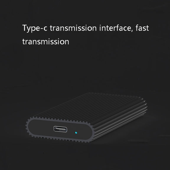 Blueendless M3T MSATA Mobile Hard Disk Box TYPE-C Transfer USB3.1 Notebook Solid Hard Disk Box(Black)