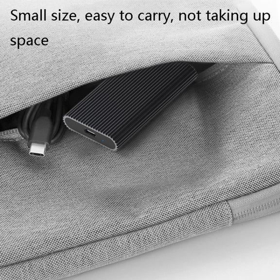 Blueendless M3T MSATA Mobile Hard Disk Box TYPE-C Transfer USB3.1 Notebook Solid Hard Disk Box(Black)