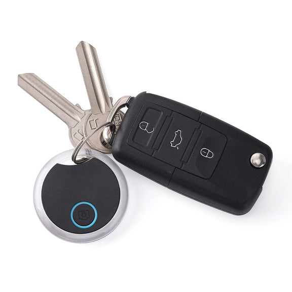 2 PCS S8 Round Bluetooth Anti-Lost Device Key Luggage Tracking Device Two-Way Alarm(Blue)